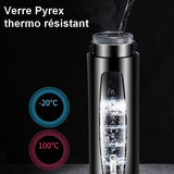 Gourde en verre thermo résistant