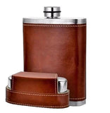 flasque inox cuir