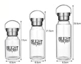 dimensions Gourde en verre bouchon inox