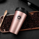 Mug café isotherme rose doré