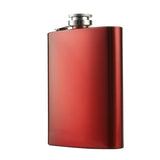 flasque alcool rouge métal