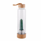 Gourde en verre et bambou aventurine
