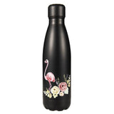 Bouteille isotherme flamant rose noir