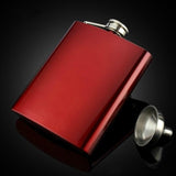 Flasque alcool Rouge métal avec personnalisation