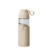 Jolie gourde en verre  beige