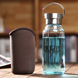Gourde en verre bouchon inox